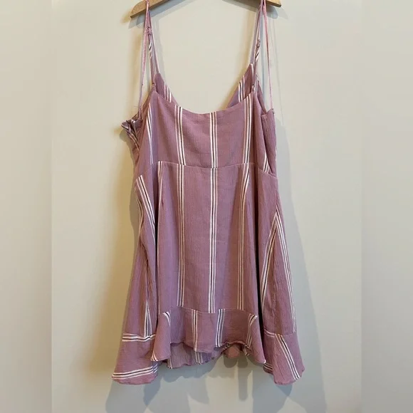 Cotton Candy LA Pink Striped Keyhole Front Mini Dress - Picture 6 of 8